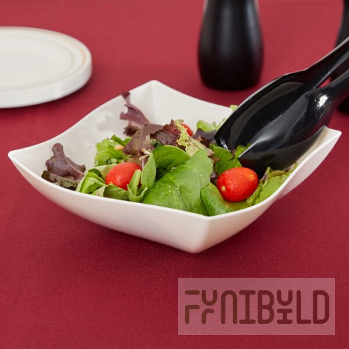 Fineline Wavetrends 132-BO Bone / Ivory Plastic Serving Bowl 32 oz. - 50/Case