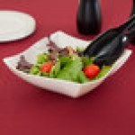 Fineline Wavetrends 132-BO Bone / Ivory Plastic Serving Bowl 32 oz. - 50/Case