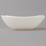 Fineline Wavetrends 132-BO Bone / Ivory Plastic Serving Bowl 32 oz. - 50/Case