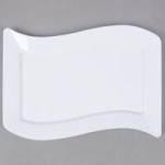 Fineline Wavetrends 132-BO Bone / Ivory Plastic Serving Bowl 32 oz. - 50/Case