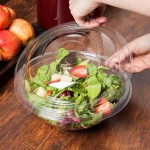 Fineline 5048-L Super Bowl Clear PET Plastic Dome Lid for 48 oz. Bowls - 50/Case