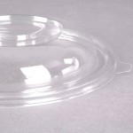 Fineline 5048-L Super Bowl Clear PET Plastic Dome Lid for 48 oz. Bowls - 50/Case
