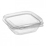Inline Plastics Safe-T-Fresh 21.5 oz. Tamper-Resistant, Tamper-Evident Square Hinged 2-Compartment Deep Snack Container - 252/Case Inline Plastics Safe-T-Fresh 21.5 oz. Tamper-Resistant, Tamper-Evident Square Hinged 2-Compartment Deep Snack Container - 252/Case