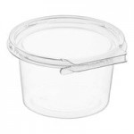Inline Plastics Safe-T-Fresh 21.5 oz. Tamper-Resistant, Tamper-Evident Square Hinged 2-Compartment Deep Snack Container - 252/Case Inline Plastics Safe-T-Fresh 21.5 oz. Tamper-Resistant, Tamper-Evident Square Hinged 2-Compartment Deep Snack Container - 252/Case