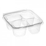Inline Plastics Safe-T-Fresh 16 oz. Tamper-Resistant, Tamper-Evident Rectangular Hinged Container with Flat Lid - 240/Case Inline Plastics Safe-T-Fresh 16 oz. Tamper-Resistant, Tamper-Evident Rectangular Hinged Container with Flat Lid - 240/Case