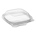 Inline Plastics Safe-T-Chef 12 oz. Tamper-Resistant, Tamper-Evident Square Hinged Container with Dome Lid - 264/Case Inline Plastics Safe-T-Chef 12 oz. Tamper-Resistant, Tamper-Evident Square Hinged Container with Dome Lid - 264/Case