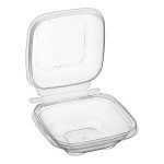 Inline Plastics Safe-T-Chef 12 oz. Tamper-Resistant, Tamper-Evident Square Hinged Container with Dome Lid - 264/Case Inline Plastics Safe-T-Chef 12 oz. Tamper-Resistant, Tamper-Evident Square Hinged Container with Dome Lid - 264/Case