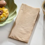 EcoChoice WrapNap 2-Ply Natural Kraft 1/4 Fold Dinner Napkin 16