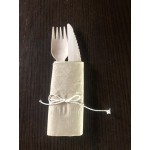 EcoChoice WrapNap 2-Ply Natural Kraft 1/4 Fold Dinner Napkin 16