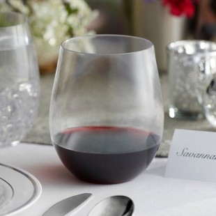 Visions 20 oz. Clear Plastic Stemless Wine Glass - 64/Case