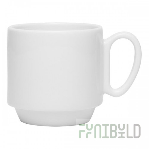 Libbey Ares 8 oz. White Porcelain Mug - Sample
