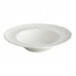 Acopa Condesa 11 oz. Pearl White Scalloped Wide Rim Porcelain Bowl - Sample