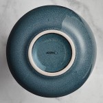 Acopa Highlands 1.5 oz. Round Skyfall Blue China Sauce Cup - Sample