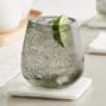 Acopa Pangea 13 oz. Gray Stemless Wine Glass - Sample