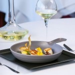 RAK Porcelain Chef's Fusion 11 oz. Ember Red Porcelain Frying Pan - 6/Case