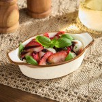 Acopa Keystone 4 oz. Vanilla Bean Porcelain Mini Rarebit Dish - 48/Case