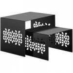 Rosseto SM314 Mosaic Matte Black Steel Holder with 3 Glass Jars Rosseto SM314 Mosaic Matte Black Steel Holder with 3 Glass Jars