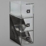 Rosseto SM314 Mosaic Matte Black Steel Holder with 3 Glass Jars Rosseto SM314 Mosaic Matte Black Steel Holder with 3 Glass Jars
