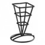 American Metalcraft SQFBBL Square Black Fry Cone Holder - 2 1/2 American Metalcraft SQFBBL Square Black Fry Cone Holder - 2 1/2