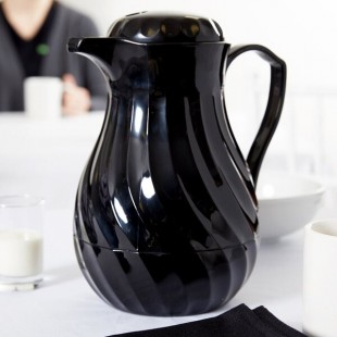 Vollrath 52174 SwirlServe 64 oz. Black Hot-N-Cold Beverage Server Vollrath 52174 SwirlServe 64 oz. Black Hot-N-Cold Beverage Server