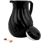 Vollrath 52174 SwirlServe 64 oz. Black Hot-N-Cold Beverage Server Vollrath 52174 SwirlServe 64 oz. Black Hot-N-Cold Beverage Server