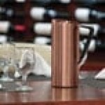 Service Ideas 64.2 oz. Slim Rose Gold Stainless Steel Pitcher with Guard X7025BSRGv2