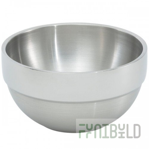 Vollrath 46669 10.1 Qt. Double Wall Stainless Steel Round Satin-Finished Serving Bowl