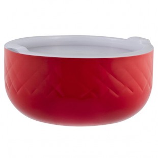 Bon Chef Diamond Collection Cold Wave 3.4 Qt. Red Triple Wall Bowl with Cover Bon Chef Diamond Collection Cold Wave 3.4 Qt. Red Triple Wall Bowl with Cover