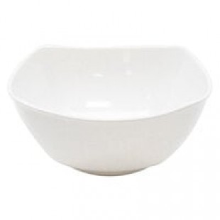 TableCraft WB13 Frostone 6.75 Qt. White Square Wavy Melamine Bowl TableCraft WB13 Frostone 6.75 Qt. White Square Wavy Melamine Bowl