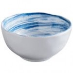 Elite Global Solutions D4142R Van Gogh Black 9 oz. Tall Round Melamine Bowl - 6/Case