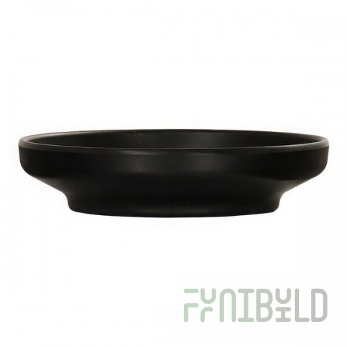 Cal-Mil Nova 80 oz. Black Round Coupe Melamine Bowl / Plate - 6/Case