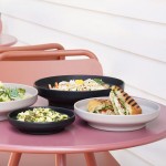 Cal-Mil Nova 80 oz. Black Round Coupe Melamine Bowl / Plate - 6/Case Cal-Mil Nova 80 oz. Black Round Coupe Melamine Bowl / Plate - 6/Case