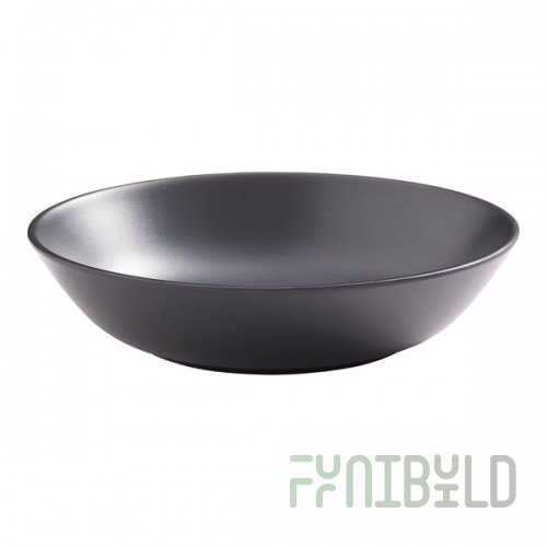 American Metalcraft Mix & Matte 24 oz. Matte Black Melamine Coupe Bowl