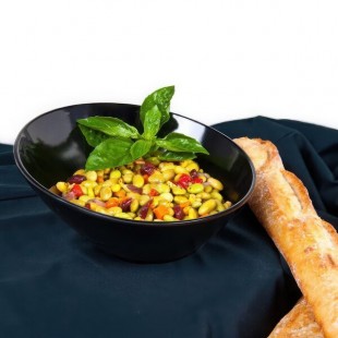 G.E.T. B-788 16 oz. Black Slanted Black Elegance Catering Bowl