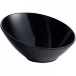 G.E.T. B-788 16 oz. Black Slanted Black Elegance Catering Bowl
