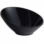 G.E.T. B-788 16 oz. Black Slanted Black Elegance Catering Bowl