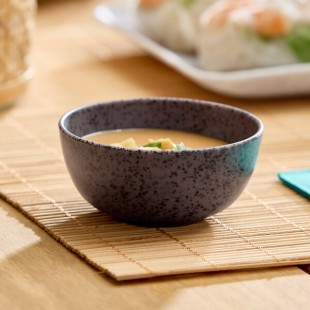 Acopa Cavern 2 oz. Dark Gray Round Melamine Ramekin - 24/Case