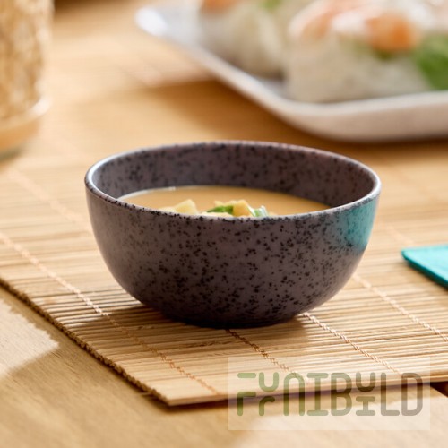 Acopa Cavern 2 oz. Dark Gray Round Melamine Ramekin - 24/Case