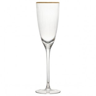10 Strawberry Street Markle 12 oz. Gold Rimmed Champagne Flute - 4/Pack