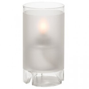 Hollowick 48017F Mini Satin Crystal Glass Cylinder Lamp Hollowick 48017F Mini Satin Crystal Glass Cylinder Lamp