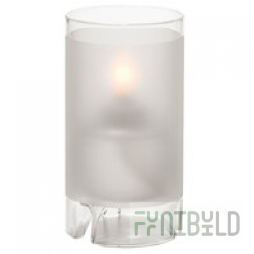 Hollowick 48017F Mini Satin Crystal Glass Cylinder Lamp