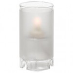 Hollowick 48017F Mini Satin Crystal Glass Cylinder Lamp Hollowick 48017F Mini Satin Crystal Glass Cylinder Lamp