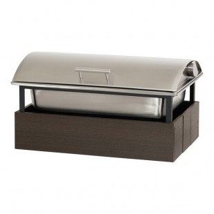 Cal-Mil Vista 8 Qt. Mocha HDPE Chafer with Soft-Close Lid 28620-140 Cal-Mil Vista 8 Qt. Mocha HDPE Chafer with Soft-Close Lid 28620-140