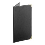 American Metalcraft MCCRBPBL Securit Black Check Presenter with Gold Corners