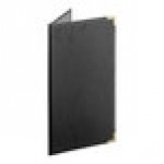 American Metalcraft MCCRBPBL Securit Black Check Presenter with Gold Corners