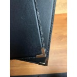 American Metalcraft MCCRBPBL Securit Black Check Presenter with Gold Corners