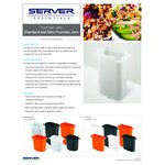 Server Stainless Steel Countertop Pump Dispenser with 4 Fountain Jars and 4 Stainless Steel Pumps