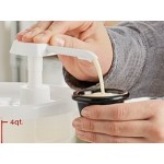 Choice Condiment Pump Kit with 1 oz. Pump and 4 Qt. Round Translucent Container with Lid