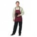Chef Revival Burgundy Poly-Cotton Customizable Bib Apron with 3 Pockets - 28 Chef Revival Burgundy Poly-Cotton Customizable Bib Apron with 3 Pockets - 28