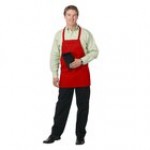 Chef Revival Burgundy Poly-Cotton Customizable Bib Apron with 3 Pockets - 28 Chef Revival Burgundy Poly-Cotton Customizable Bib Apron with 3 Pockets - 28